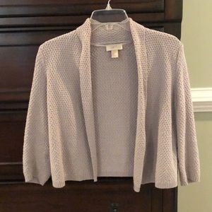 XS Petite LOFT silver sweater